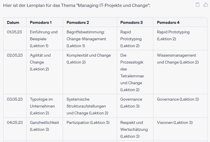 Lernplan mit ChatGPT erstellen