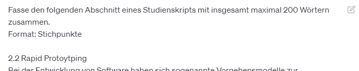 ChatGPT Prompt zum Erstellen von Zusammenfassungen im Studium