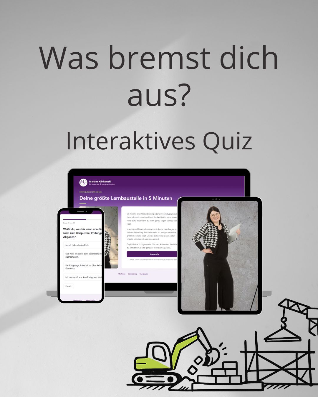 Lernbaustelle – finde in 5 Minuten heraus, was dich beim Lernen ausbremst.
